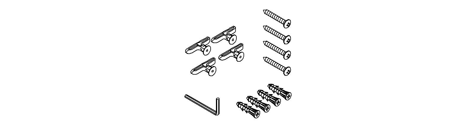 KOHLER K-1209113 Hardware, Anchor, Screws, Wrench