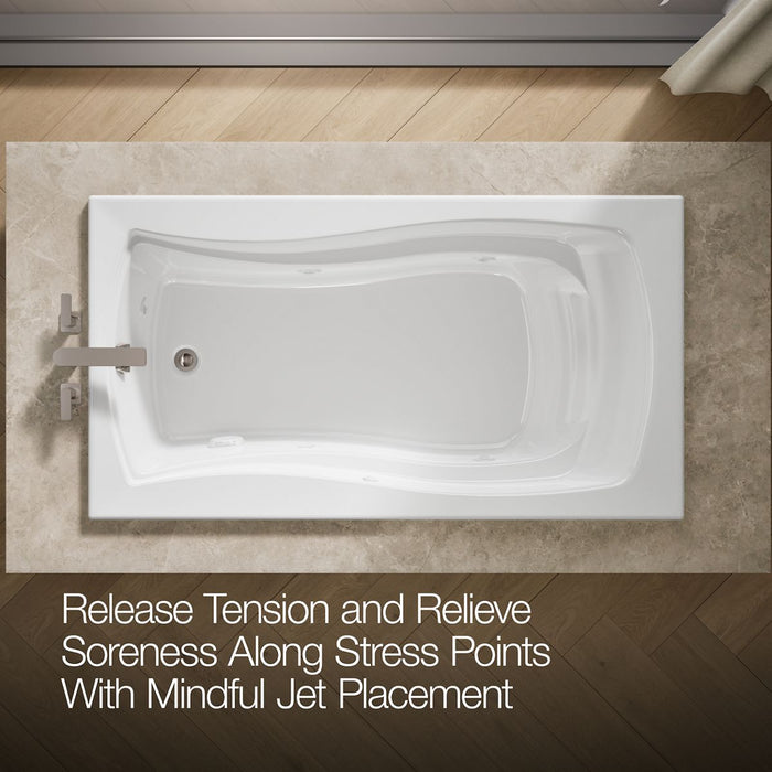 KOHLER K-1224-CB Mariposa 66" x 35-7/8" drop-in whirlpool bath, white - view 4