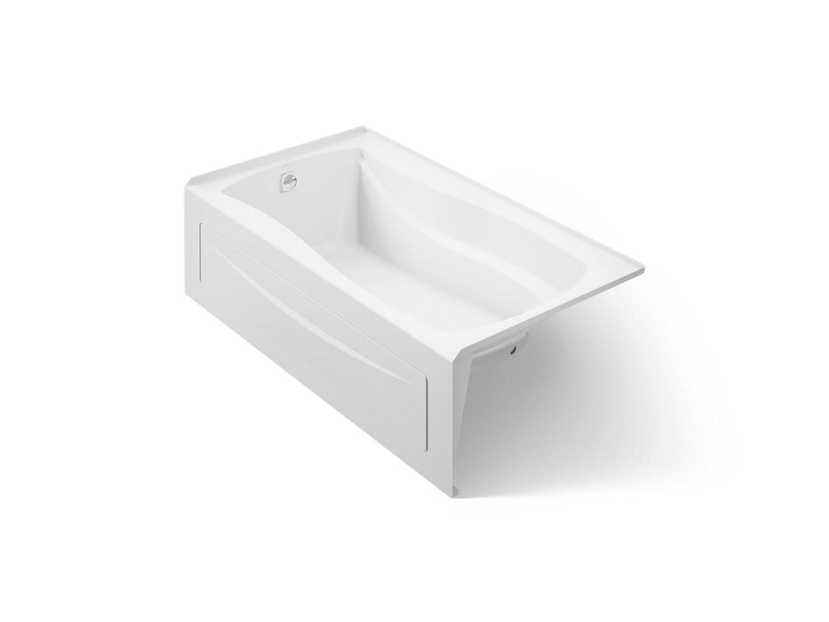 KOHLER K-1224-GHLA Mariposa 66" x 36" drop-in/alcove Heated BubbleMassage air bath, left drain, white