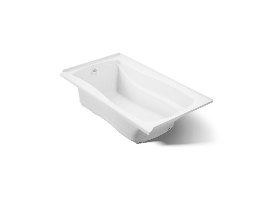 KOHLER K-1224-GHLF Mariposa 66" x 36" alcove Heated BubbleMassage air bath, left drain, white