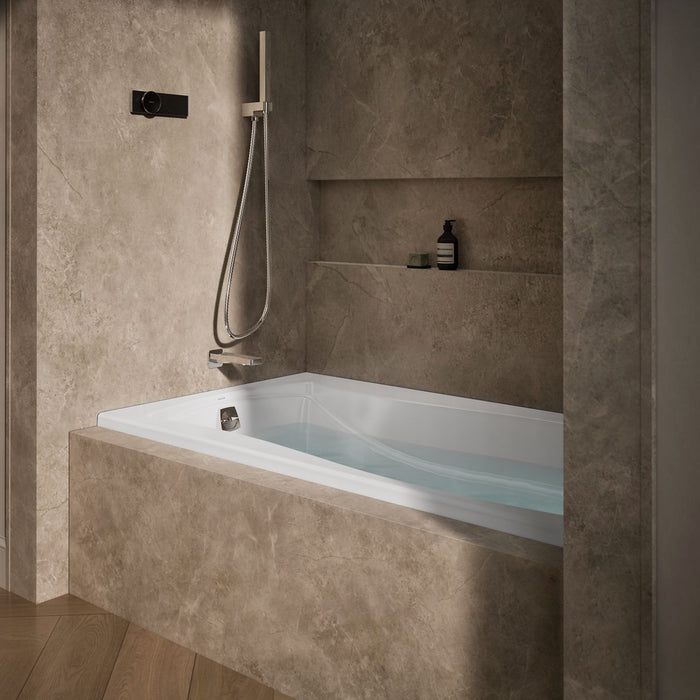 KOHLER K-1224-GHLF Mariposa 66" x 36" alcove Heated BubbleMassage air bath, left drain, white - view 4