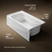 Kohler Mariposa 66" x 36" alcove Heated BubbleMassage air bath, right drain