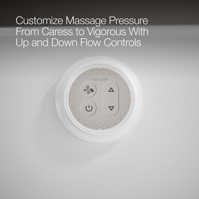 KOHLER K-1224-GHRAW Mariposa 66" x 36" alcove Heated BubbleMassage air bath with Bask heated surface, right drain, white...