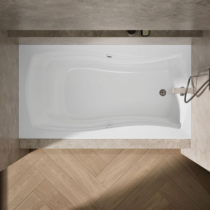KOHLER K-1224-GHRF Mariposa 66" x 36" alcove Heated BubbleMassage air bath, right drain, white - view 5