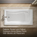 KOHLER K-1224-H Mariposa 66" x 35-7/8" drop-in whirlpool bath with end drain and heater, white - view 4