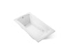 KOHLER K-1224-HB Mariposa 66" x 35-7/8" drop-in heated whirlpool bath, white