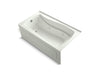 KOHLER K-1224-LAW Mariposa 66" x 36" alcove whirlpool bath with Bask heated surface, left drain, dune