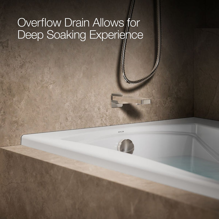 KOHLER Mariposa 66" x 36" alcove heated whirlpool, left drain
