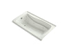 KOHLER K-1224-LW Mariposa 66" x 36" alcove whirlpool bath with Bask heated surface, left drain, dune