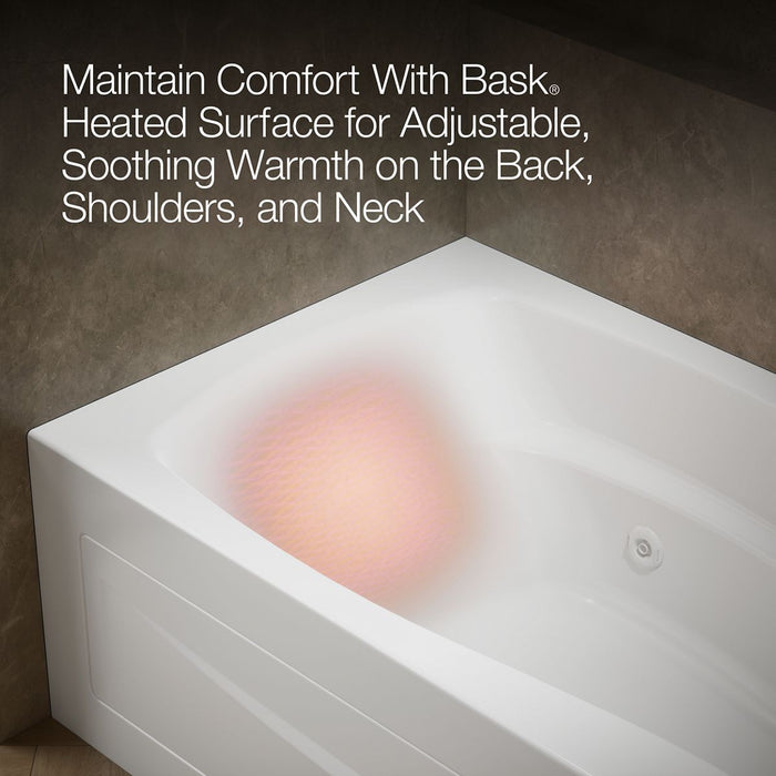 KOHLER K-1224-RAW Mariposa 66" x 36" alcove whirlpool bath with Bask heated surface, right drain, white - view 5