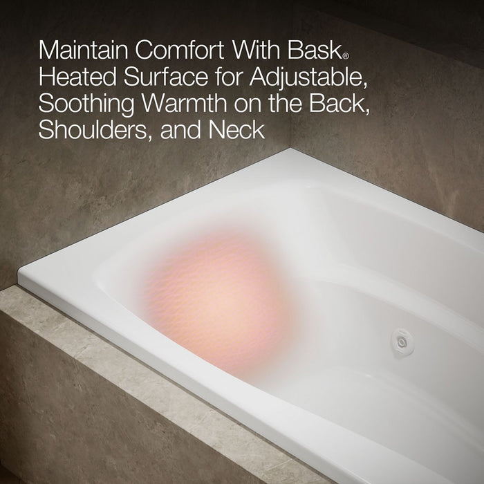KOHLER K-1224-RW Mariposa 66" x 35-7/8" alcove whirlpool bath with Bask heated surface, integral flange, and right-hand...