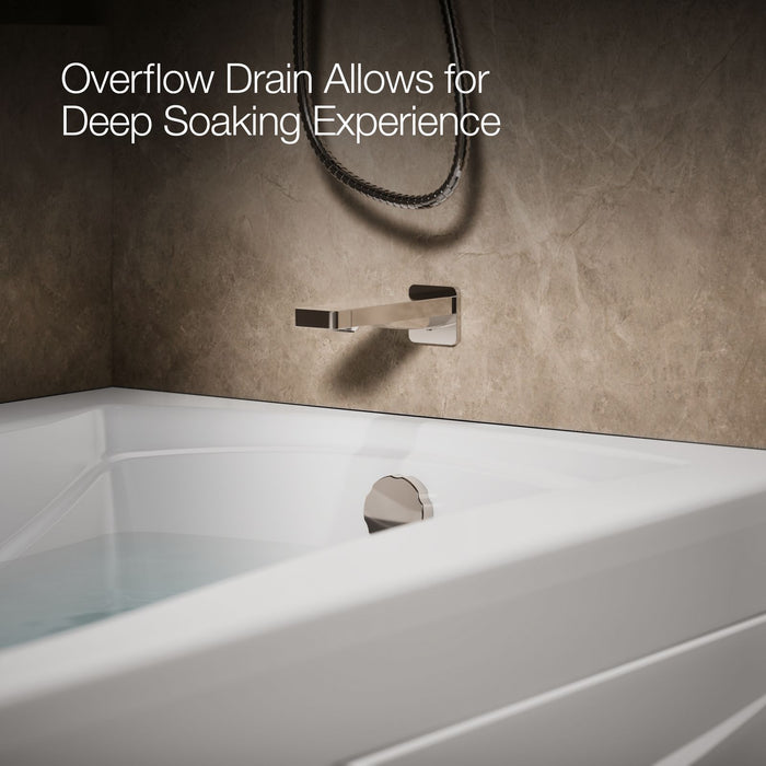 KOHLER K-1239-RA Mariposa 60" x 36" alcove whirlpool, right drain and adjustable jets