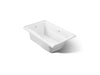 KOHLER K-1239-GHLW Mariposa 60" x 36" alcove Heated BubbleMassage air bath with Bask heated surface, left drain
