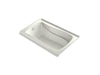 KOHLER K-1239-GHLAW Mariposa 60" x 36" alcove Heated BubbleMassage air bath with Bask heated surface, left drain, dune