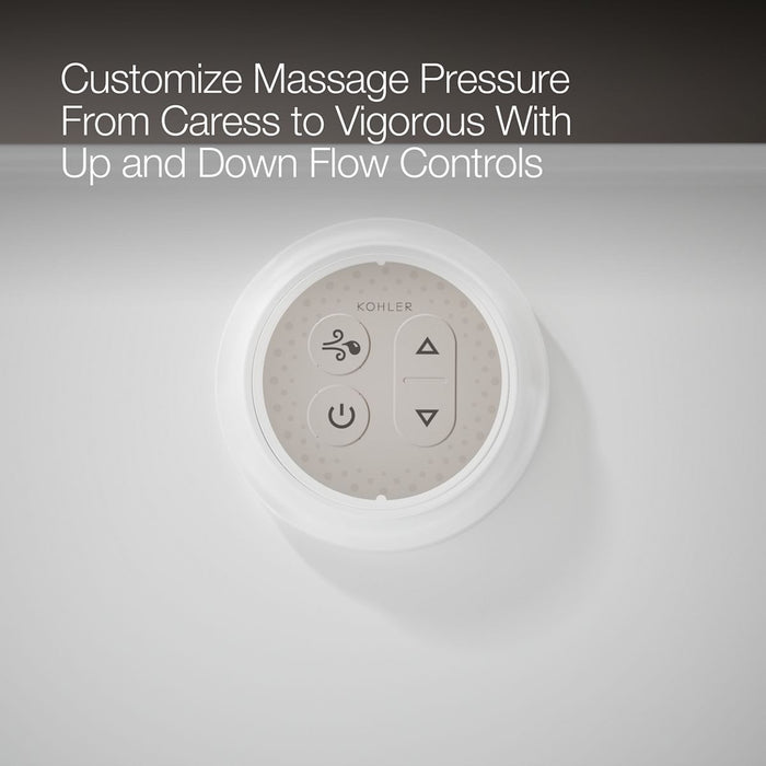 KOHLER K-1239-GHLF Mariposa 60" x 36" alcove Heated BubbleMassage air bath, left drain, white - view 5