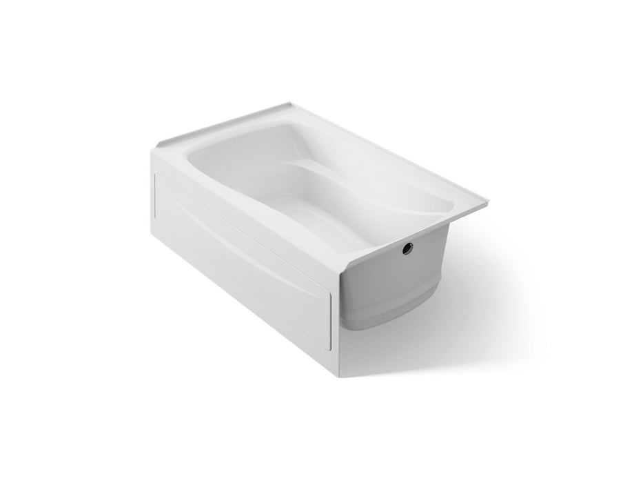 KOHLER K-1239-GHRA Mariposa 60" x 36" alcove Heated BubbleMassage air bath, right drain, white