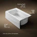 KOHLER K-1239-GHRA Mariposa 60" x 36" alcove Heated BubbleMassage air bath, right drain, white - view 4