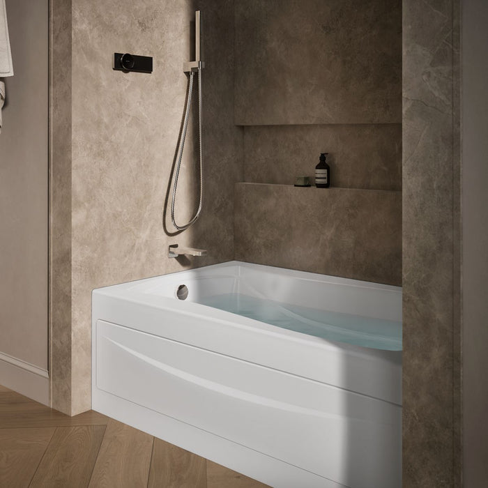 KOHLER K-1239-HL Mariposa 60" x 36" alcove heated whirlpool, left drain, white - view 3
