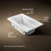 KOHLER K-1239-LH Mariposa 60" x 36" alcove heated whirlpool, left drain and heater, white - view 5