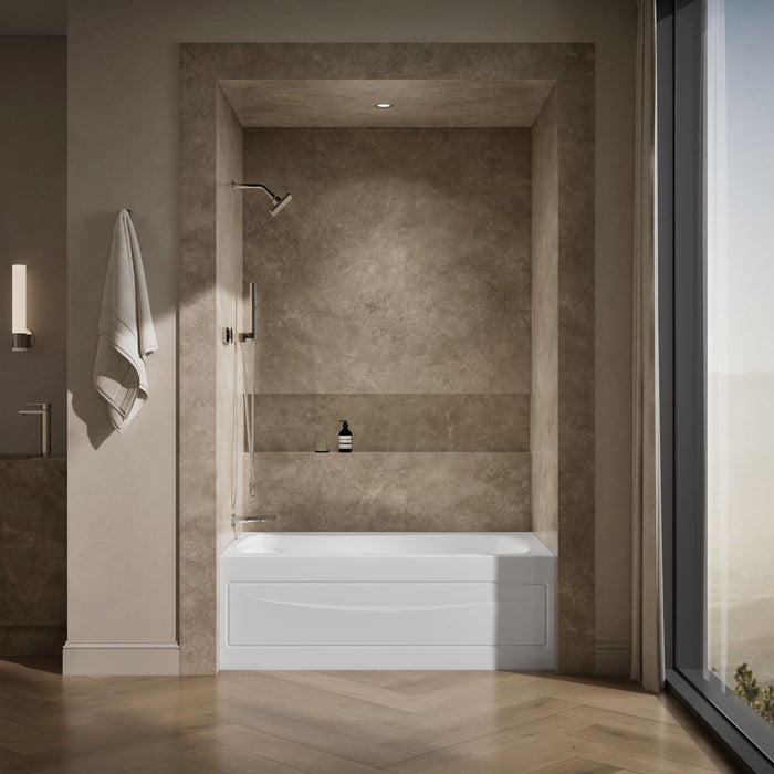 KOHLER Mariposa 60" x 36" alcove bath, left drain