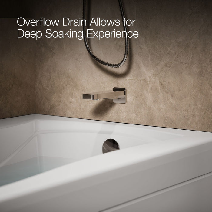 KOHLER K-1257-RA Mariposa 72" x 36" alcove whirlpool bath, right drain