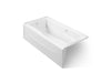 KOHLER K-1257-GHLAW Mariposa 72" x 36" alcove Heated BubbleMassage air bath with Bask heated surface, left drain