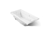 KOHLER K-1257-LW Mariposa 72" x 36" alcove whirlpool bath with Bask heated surface, left drain