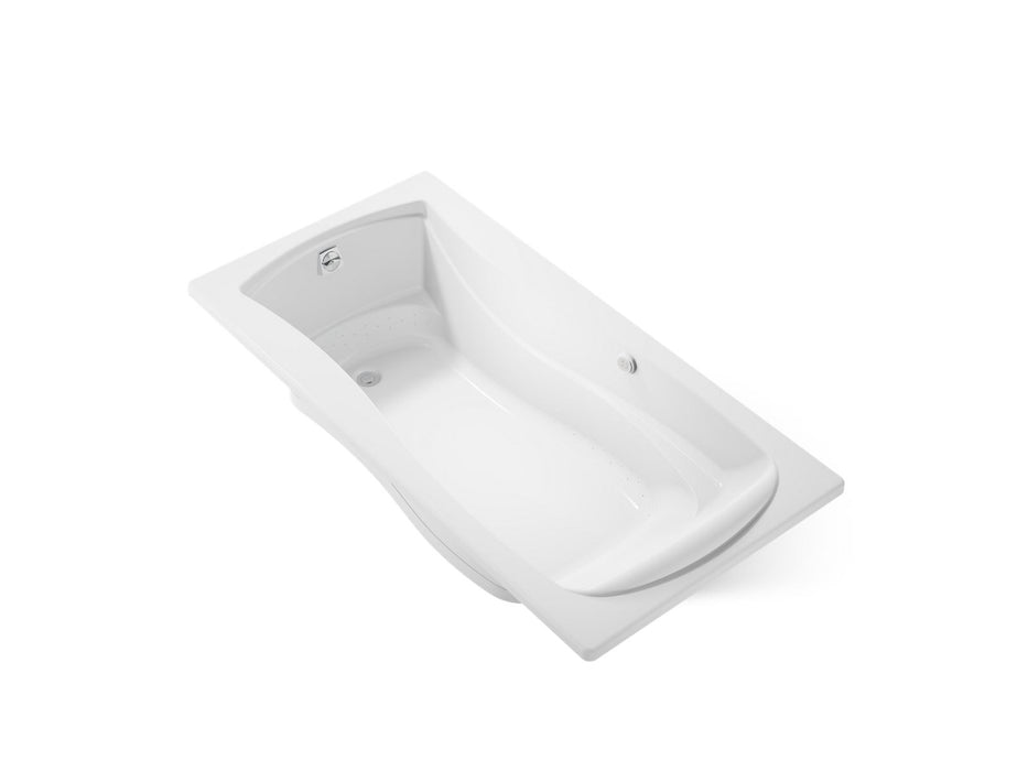 KOHLER K-1257-GH Mariposa 72-1/4" x 36-1/4" drop-in Heated BubbleMassage air bath, white