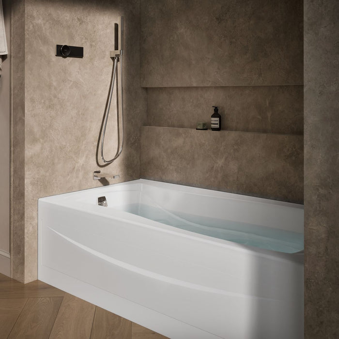 KOHLER K-1257-GHLA Mariposa 72" x 36" alcove Heated BubbleMassage air bath, left drain, white - view 3
