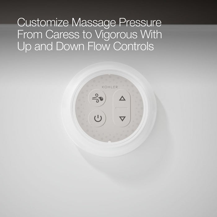 KOHLER K-1257-GHLAW Mariposa 72" x 36" alcove Heated BubbleMassage air bath with Bask heated surface, left drain, white -...