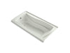 KOHLER K-1257-GHLW Mariposa 72" x 36" alcove Heated BubbleMassage air bath with Bask heated surface, left drain, dune