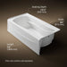 KOHLER K-1257-GHRA Mariposa 72" x 36" alcove Heated BubbleMassage air bath, right drain, white - view 5