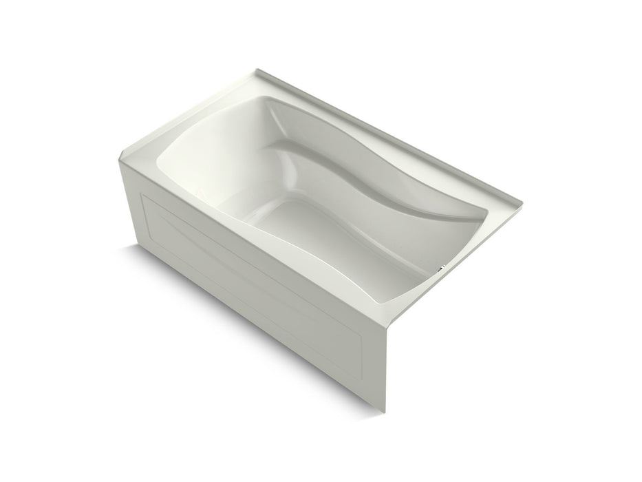 KOHLER K-1257-GHRAW Mariposa 72" x 36" alcove Heated BubbleMassage air bath with Bask heated surface, right drain, dune