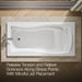 KOHLER K-1257-HB Mariposa 72" x 36" drop-in whirlpool bath with end drain, custom pump location and heater, white - view 5