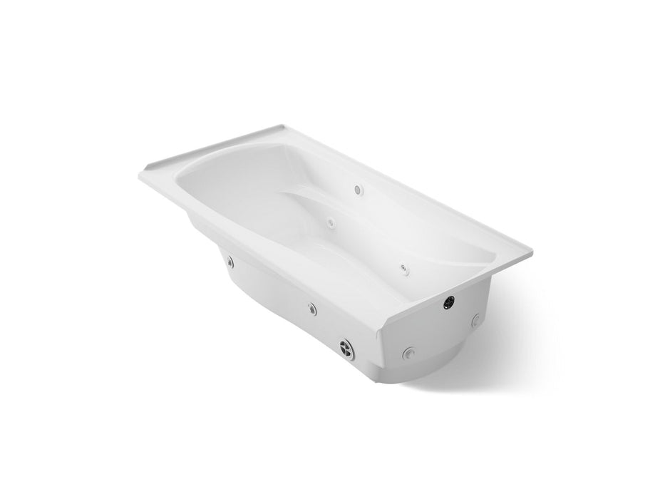 KOHLER K-1257-R Mariposa 72" x 36" alcove whirlpool bath, right drain, white