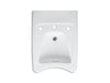 KOHLER K-12634 Morningside 20" x 27" Mount/concealed Arm Carrier Wheelchair Bathroom Sink with 11-1/2" Centers Faucet Ho