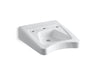 KOHLER K-12634 Morningside 20" x 27" Mount/concealed Arm Carrier Wheelchair Bathroom Sink with 11-1/2" Centers Faucet Ho