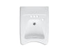 KOHLER K-12636-R Morningside 20" x 27" wall-mount/concealed arm carrier wheelchair bathroom sink with 4" centerset fauce