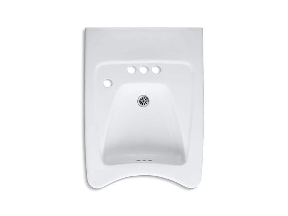 KOHLER K-12636-L Morningside Concealed carrier arm mount wheelchair commercial bathroom sink with 4" centerset faucet ho