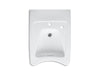 KOHLER K-12638-R Morningside 20" x 27" wall-mount/concealed arm carrier wheelchair bathroom sink with single faucet hole