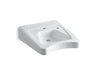 KOHLER K-12638-R Morningside 20" x 27" wall-mount/concealed arm carrier wheelchair bathroom sink with single faucet hole