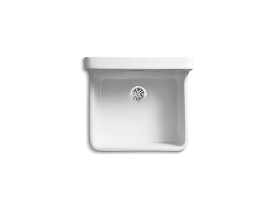 KOHLER K-12701 Gilford 24" x 22" x 17-1/2" Wall-mount/top-mount Single-bowl Kitchen Sink in White