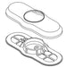 KOHLER K-1278645 Service Kit, Escutcheon, 3-Hole