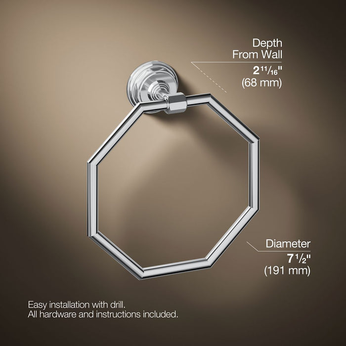 KOHLER Pinstripe Towel ring