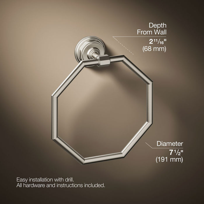 KOHLER Pinstripe Towel ring