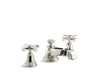 KOHLER Pinstripe Widespread bathroom sink faucet with Cross handles, 1.2 gpm