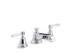 KOHLER Pinstripe Widespread bathroom sink faucet with Lever handles, 1.2 gpm