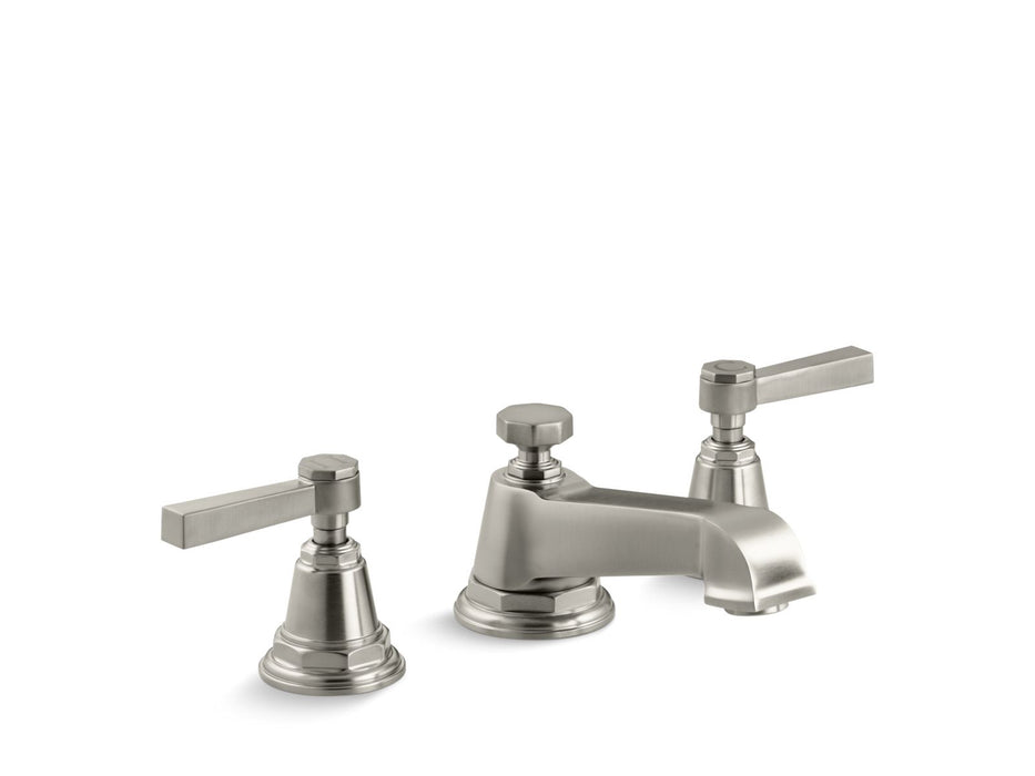 KOHLER Pinstripe Widespread bathroom sink faucet with Lever handles, 1.2 gpm
