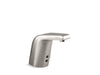 KOHLER K-13460 Sculpted Touchless single-hole lavatory faucet with Insight sensor technology and temperature mixer, DC-p