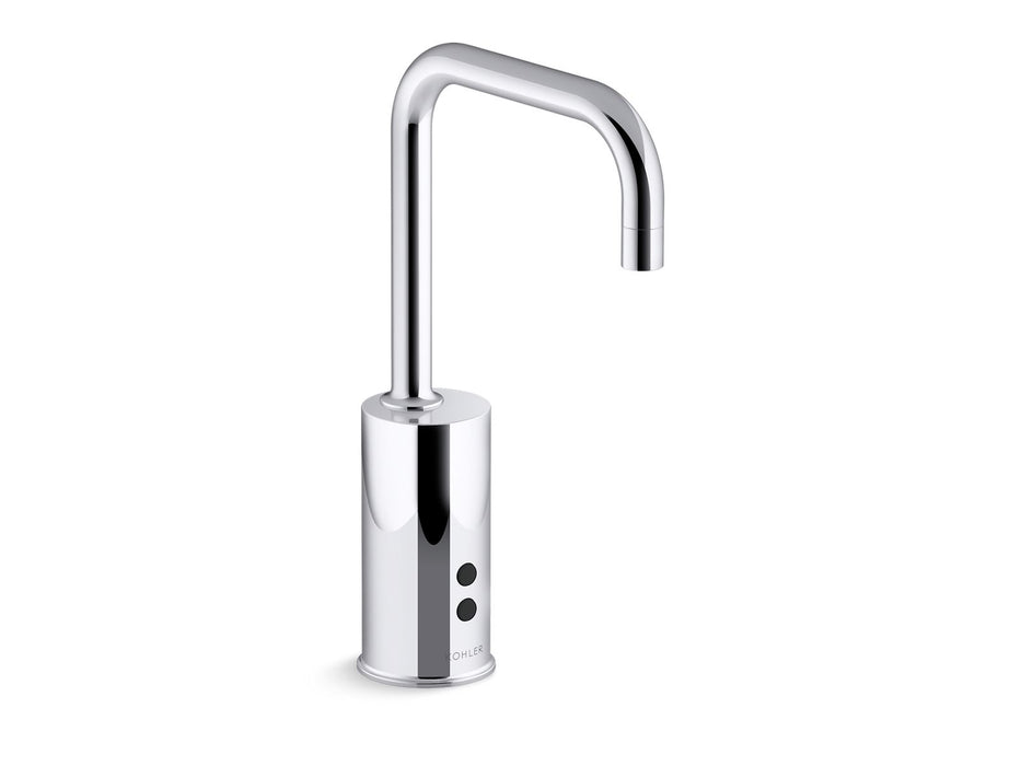 KOHLER K-13473-SATA Gooseneck Touchless single-hole lavatory faucet with Insight sensor technology, DC-powered, less dra
